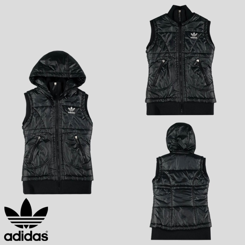 Excellent condition | Adidas Puffy Vest with Hood | Perfect for layering | 90s P